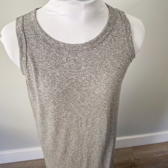 Current/Elliott The Perfect Muscle Tee Dress Side Slit Heather Gray - Size 1 - Picture 10 of 11